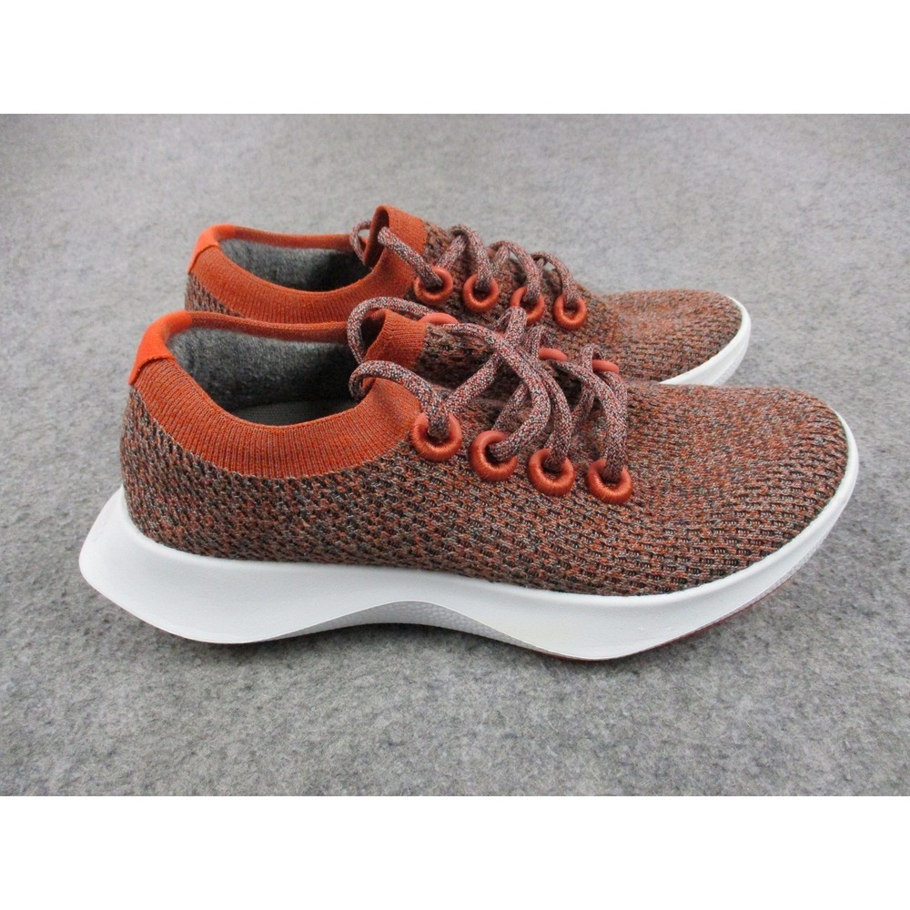 Allbirds Shoes Women 8 Orange White Tree Dasher Knit Breathable Running Sneakers